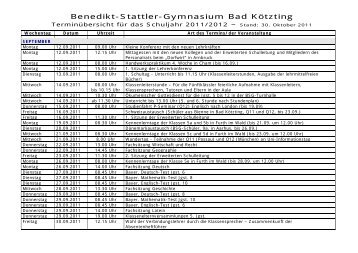 Benedikt-Stattler-Gymnasium Kötzting