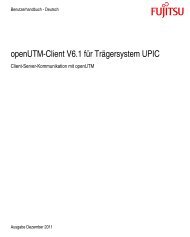 openUTM-Client V6.1 für Trägersystem UPIC - Manuals - Fujitsu