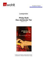 Leseprobe: Philip Roth Das sterbende Tier