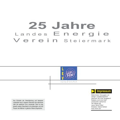 25 Jahre - LandesEnergieVerein Steiermark