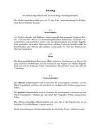 Satzung über die Verleihung einer Bürgermedaille - Markt ...