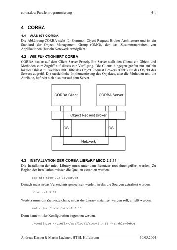 Einführung in CORBA & Mico