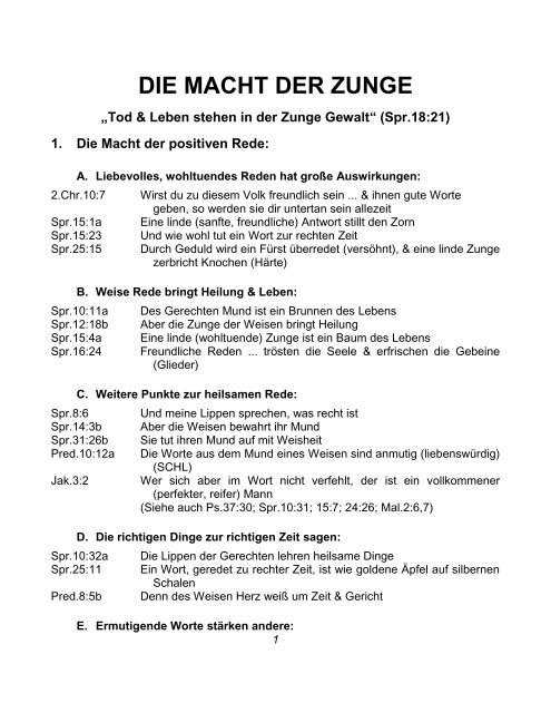 Die Macht Der Zunge