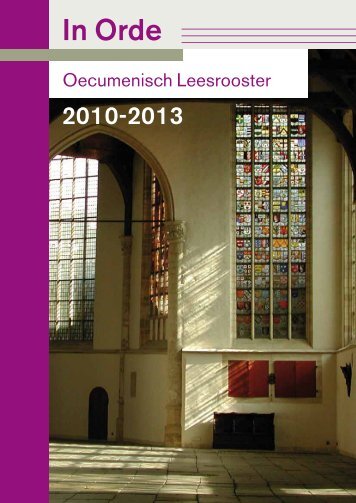 Leesrooster 2011 - 2012 - Raad van Kerken in Nederland