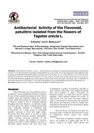 Antibacterial activity of the flavonoid, patulitrin isolated - Research ...