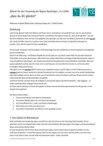 "dass du dir glückst" als PDF - EMK Frauenwerk