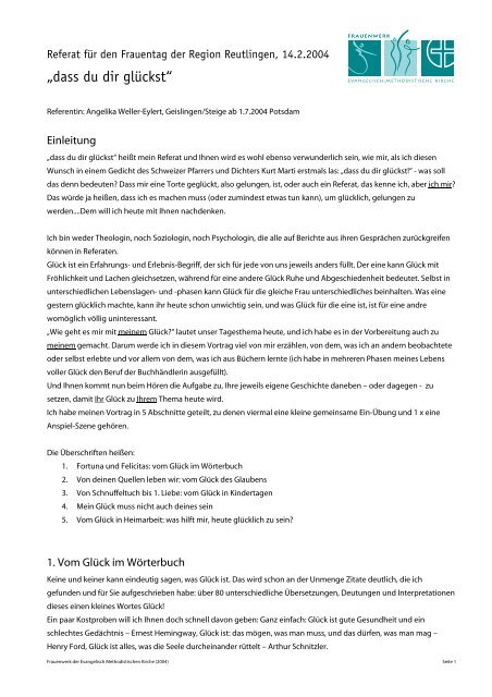 "dass du dir glückst" als PDF - EMK Frauenwerk