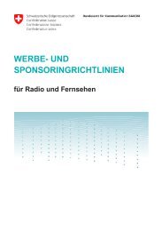 Werbe- und Sponsoringrichtlinien 2010 - Bakom - admin.ch