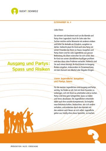 Nr. 4 Ausgang und Partys : Spass und Risiken - Sucht Schweiz