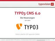 TYPO3 CMS 6.0 - Die Neuerungen, 27.11.2012, PDF - Typovision