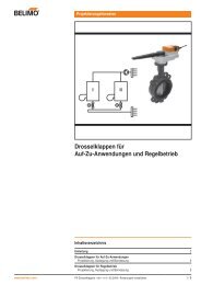 Drosselklappen für Auf-Zu-Anwendungen und Regelbetrieb - Belimo