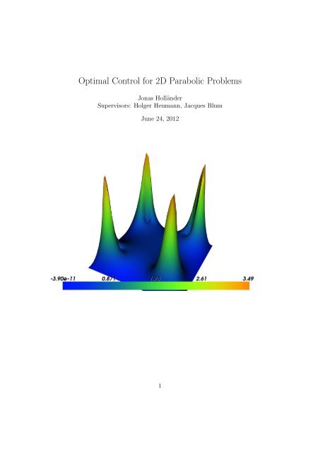 Optimal Control for 2D Parabolic Problems