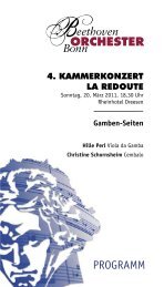 4. KAMMERKONZERT La Redoute - Beethoven Orchester Bonn