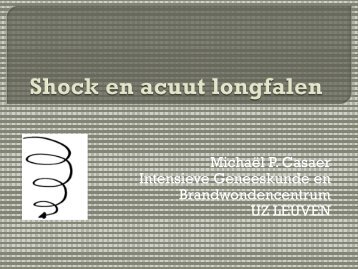 Shock en acuut longfalen - Belsurg