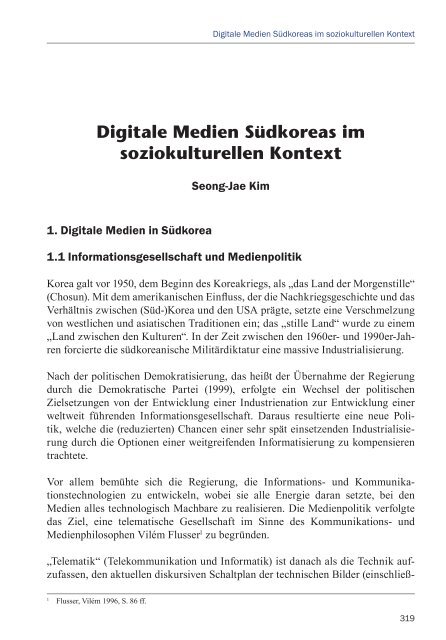 Digitale Medien Südkoreas im soziokulturellen ... - Absatzwirtschaft