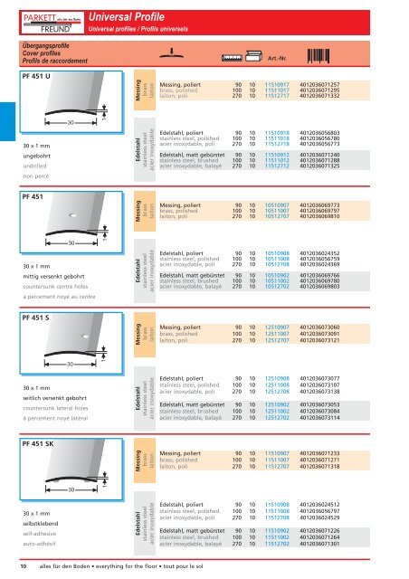 Universal Profile Preisliste 2009 - MAKO COLOR sro