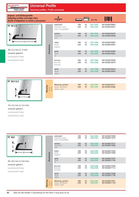 Universal Profile Preisliste 2009 - MAKO COLOR sro