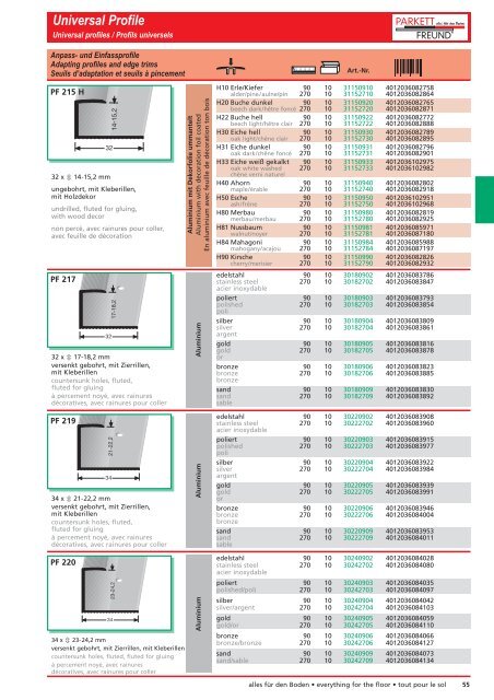 Universal Profile Preisliste 2009 - MAKO COLOR sro