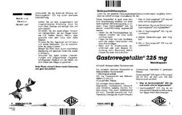 Beipackzettel Gastrovegetalin 225 mg Weichkapseln - DocMorris