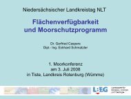 Flächenverfügbarkeit und Moorschutzprogramm