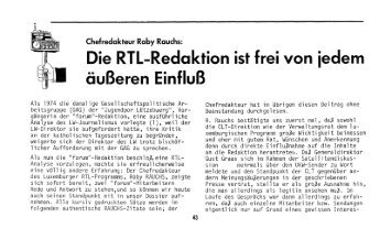 Die RTL-Redaktion ist frei von jedem duBeren EinfluB - Forum – für ...