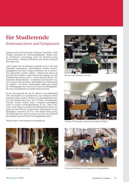 1. Ausgabe 2013 - TU Clausthal