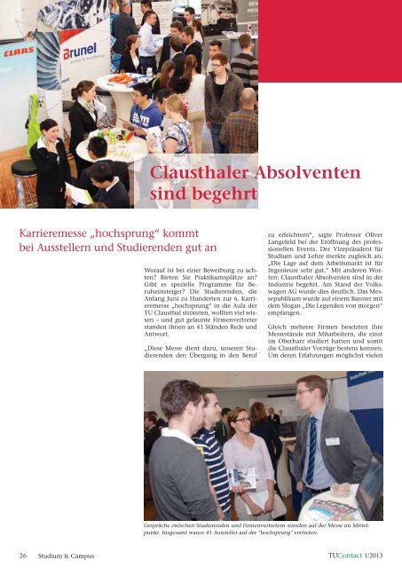 1. Ausgabe 2013 - TU Clausthal