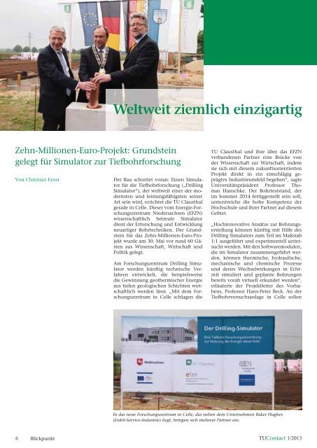 1. Ausgabe 2013 - TU Clausthal