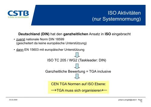 ISO Aktivitäten in der TGA-Normung - Fachverband Gebäude-Klima ...