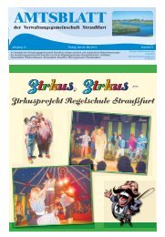 Mai - Ausgabe 2013 - Verwaltungsgemeinschaft Straußfurt