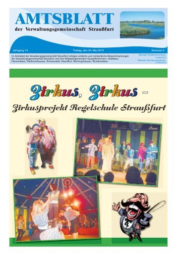 Mai - Ausgabe 2013 - Verwaltungsgemeinschaft Straußfurt