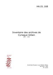 Archives Cyriaque Gillain - Royal Museum for Central Africa
