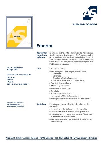 Erbrecht - Alpmann Schmidt