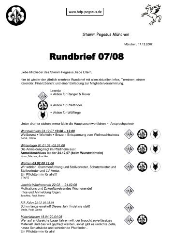 Rundbrief 07/08 - BdP Stamm Pegasus