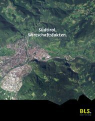 Südtirol. Wirtschaftsfakten. - BLS