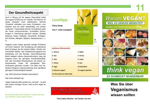 Veganismus - Menschen für Tierrechte - Tierversuchsgegner Saar e.V.