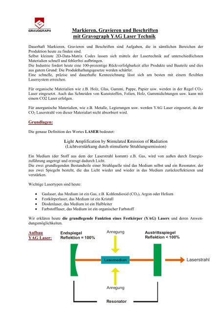 Markieren, Gravieren und Beschriften - Gravograph