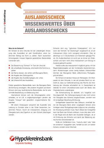 Informationsblatt deutsch - HypoVereinsbank