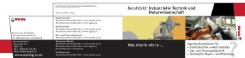 Berufsbild: Industrielle Technik und Naturwissenschaft - Kammer der ...