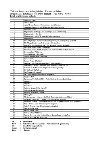 Pdf - Allergie - Material - Dental-Studio Selke