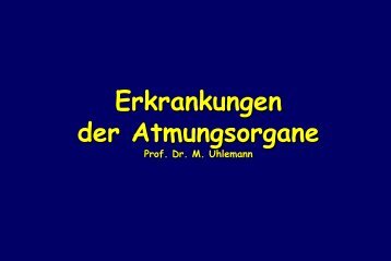 Erkrankungen der Atmungsorgane im Kindes- und Jugendalter