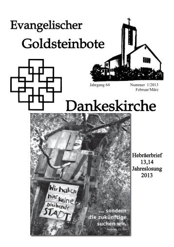 Feb.-Maerz 2013.pdf - Dankeskirchengemeinde Goldstein