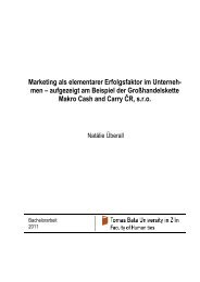 Marketing als elementarer Erfolgsfaktor im Unterneh ... - DSpace UTB