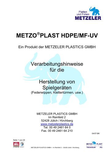 METZO PLAST HDPE/MF-UV - Metzeler Plastics GmbH
