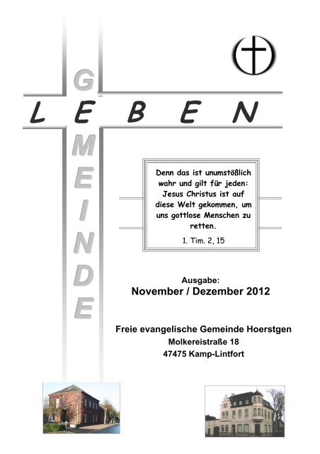 GemeindeLeben online NovemberDezember 2012 - FeG Hoerstgen