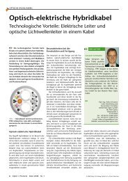 Optisch-elektrische Hybridkabel - LEONI Fiber Optics