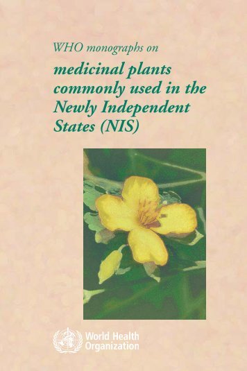 medicinal plants commonly used in the Newly Independent States ...