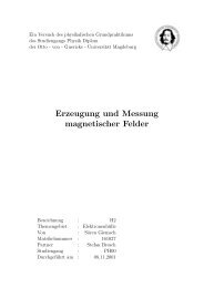 Erzeugung und Messung... - Otto-von-Guericke-Universität Magdeburg
