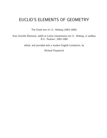 EUCLID’S ELEMENTS OF GEOMETRY