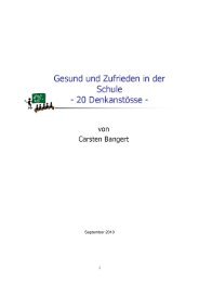 Gesund und zufrieden in der Schule - 20 ... - Carsten Bangert